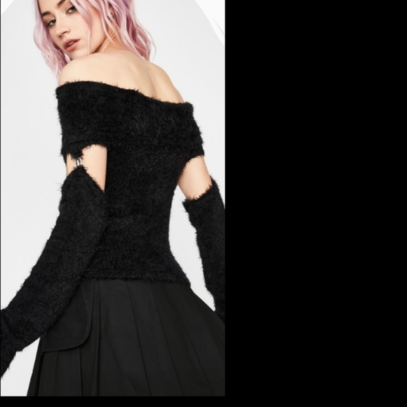 Dolls Kill Sweaters - Dolls Kill off limits cut out sweater